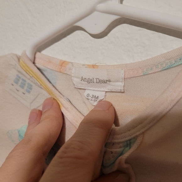 Angel Dear Bamboo footie sleeper convertible cuffs ruffle butt 0-3 months - Picture 3 of 6